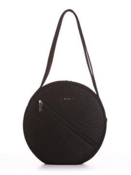 Стильна сумка, модель 190301 чорний. Зображення товару, вид спереду.
