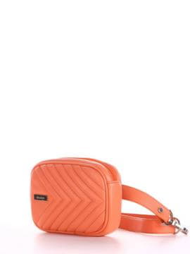 Модна сумка на пояс, модель 190171 оранжевий. Зображення товару, вид збоку.