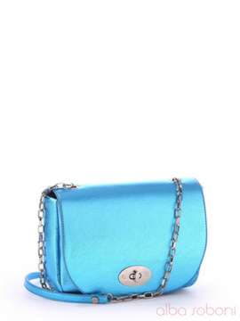 Жіноча сумка маленька, модель 170254 блакитний. Зображення товару, вид збоку.