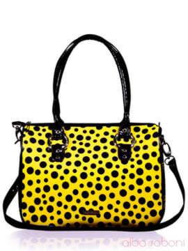 Модна сумка, модель 130851 жовтий. Зображення товару, вид збоку.