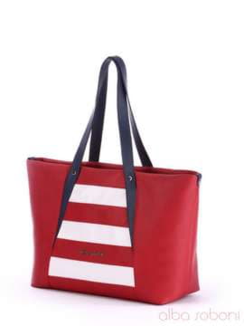 Стильна сумка, модель 170002 червоно-синій. Зображення товару, вид спереду.