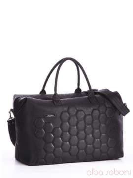 Модна сумка з вышивкою, модель 162800 чорний. Зображення товару, вид спереду.