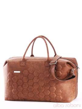 Стильна сумка з вышивкою, модель 162802 коричневий. Зображення товару, вид збоку.