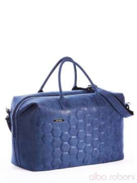 Жіноча сумка з вышивкою, модель 162803 синій. Зображення товару, вид спереду.