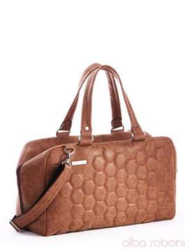 Жіноча сумка з вышивкою, модель 162812 коричневий. Зображення товару, вид спереду.