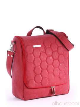 Брендова сумка з вышивкою, модель 162824 червоний. Зображення товару, вид збоку.