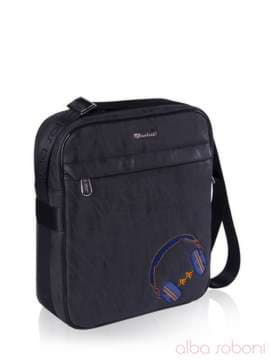 Шкільна сумка - unisex з вышивкою, модель 161452 чорний. Зображення товару, вид збоку.