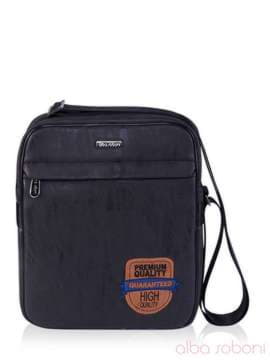 Стильна сумка - unisex з вышивкою, модель 161453 чорний. Зображення товару, вид спереду.