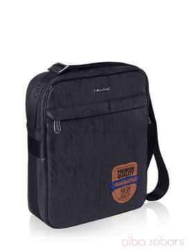 Стильна сумка - unisex з вышивкою, модель 161453 чорний. Зображення товару, вид збоку.