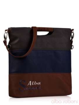 Шкільна сумка з вышивкою, модель 130962 комбінований. Зображення товару, вид збоку.