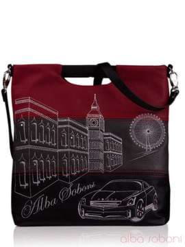Модна сумка з вышивкою, модель 130963 комбінований. Зображення товару, вид спереду.