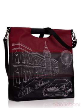 Модна сумка з вышивкою, модель 130963 комбінований. Зображення товару, вид збоку.