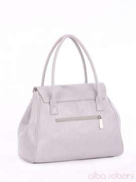 Літня сумка-портфель з вышивкою, модель 160131 сірий. Зображення товару, вид збоку.