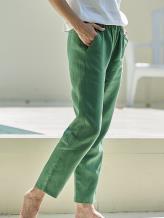 Фото товара: льняные брюки зеленые. Фото - 1.