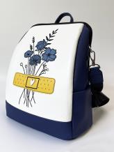 Фото товара: рюкзак U22111 синий-белый. Фото - 1.