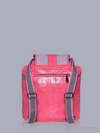 Літній рюкзак з вышивкою, модель 150851 корал-сірий. Зображення товару, вид додатковий.