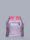 Літній рюкзак з вышивкою, модель 150851 сірий-корал. Зображення товару, вид додатковий.