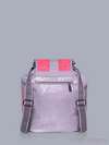 Літній рюкзак з вышивкою, модель 150852 сірий-корал. Зображення товару, вид додатковий.