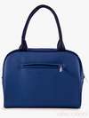 Брендова сумка з вышивкою, модель 120762 синій. Зображення товару, вид ззаду.