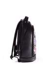 Шкільний рюкзак з вышивкою, модель 171309 чорний. Зображення товару, вид ззаду.