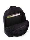 Брендовий рюкзак з вышивкою, модель 171312 чорний. Зображення товару, вид додатковий.