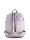 Модний рюкзак, модель 171341 срібло. Зображення товару, вид ззаду.