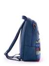 Шкільний рюкзак з вышивкою, модель 171372 синій. Зображення товару, вид ззаду.