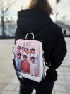 Міський рюкзак для дівчат BTS колір білий. Фото - 3