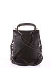 Модний рюкзак, модель 182926 чорний. Зображення товару, вид ззаду.