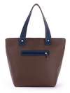 Брендова сумка, модель 171472 коричневий-синій. Зображення товару, вид збоку.