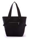 Модна сумка з вышивкою, модель 171503 чорний. Зображення товару, вид ззаду.