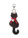 Молодіжний брелок м'яка іграшка кіт із перлиною чорний. Зображення товару, вид 1