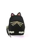 Модний брелок гаманець кішка з вусами чорний. Зображення товару, вид 1