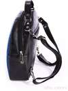Брендовий рюкзак з вышивкою, модель 162440 чорний. Зображення товару, вид додатковий.