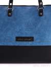 Молодіжна сумка, модель 162026 чорно-синій. Зображення товару, вид ззаду.