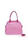 Стильна дитяча сумочка з вышивкою, модель 0323 рожевий. Зображення товару, вид ззаду.