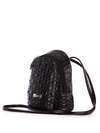 Модний рюкзачок з вышивкою, модель 1801 чорний. Зображення товару, вид збоку.