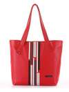 Шкільна сумка з вышивкою, модель 181416 червоний. Зображення товару, вид збоку.