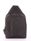 Шкільний моно рюкзак, модель 181621 чорний. Зображення товару, вид збоку.
