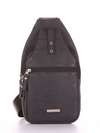 Шкільний моно рюкзак, модель 181651 чорний. Зображення товару, вид збоку.