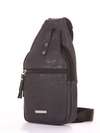 Шкільний моно рюкзак, модель 181651 чорний. Зображення товару, вид ззаду.
