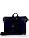 Молодіжна сумка з вышивкою, модель 130681 синьо-чорний. Зображення товару, вид додатковий.