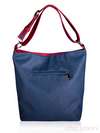 Шкільна сумка з вышивкою, модель 130860 синьо-червоний. Зображення товару, вид ззаду.