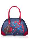 Стильна сумка з вышивкою, модель 130880 синьо-червоний. Зображення товару, вид спереду.