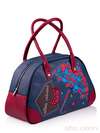 Стильна сумка з вышивкою, модель 130880 синьо-червоний. Зображення товару, вид збоку.