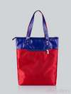 Літня сумка з вышивкою, модель 141280 синьо-червоний. Зображення товару, вид ззаду.