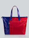 Молодіжна сумка з вышивкою, модель 141290 синьо-червоний. Зображення товару, вид ззаду.