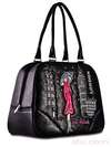 Шкільна сумка з вышивкою, модель 120690 чорний. Зображення товару, вид збоку.