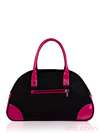 Стильна дитяча сумочка з вышивкою, модель 0141 чорно-малиновий. Зображення товару, вид ззаду.