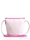 Стильна дитяча сумочка з вышивкою, модель 0151 рожевий. Зображення товару, вид ззаду.